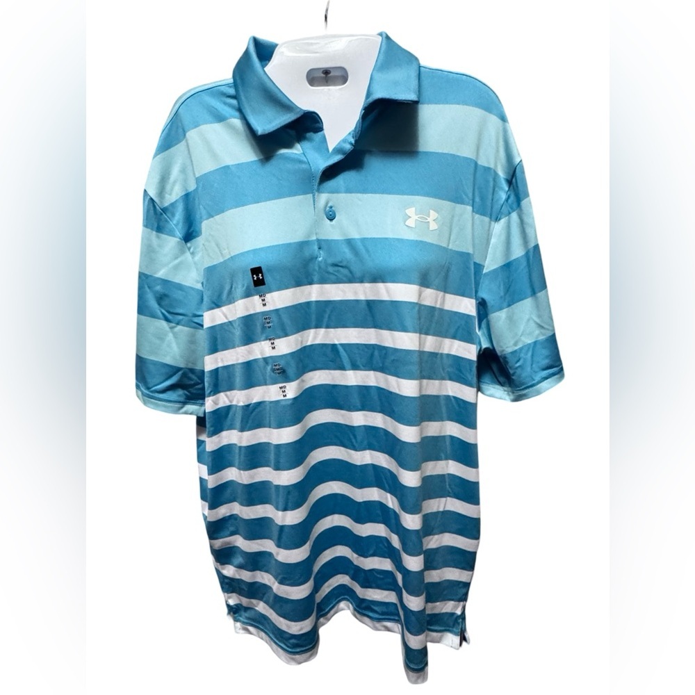 Under Armour Blue Striped Polo Shirt